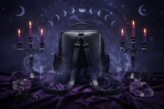 Skull Embroidered Bag - Sorceress Sanctuary Black