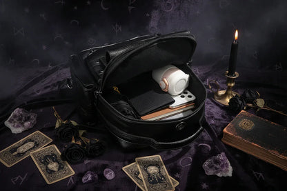 Skull Embroidered Bag - Sorceress Sanctuary Black