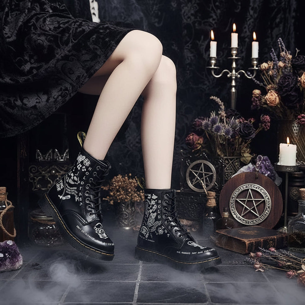 Graffiti Boots - Sorceress Sanctuary Black / 35-Black / 36-Black / 37-Black / 38-Black / 39