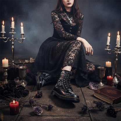 Graffiti Boots - Sorceress Sanctuary Black / 35-Black / 36-Black / 37-Black / 38-Black / 39