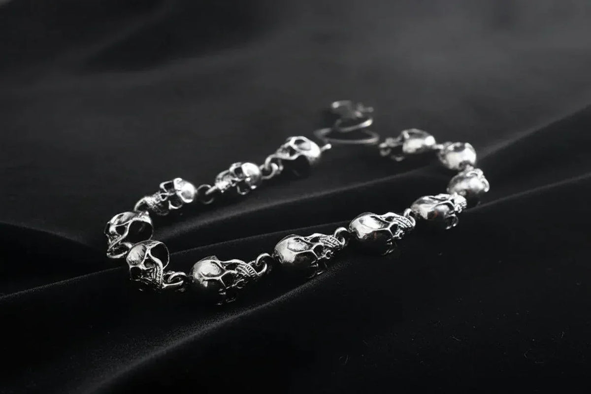 Goth Skull Metal Chain - Sorceress Sanctuary Black