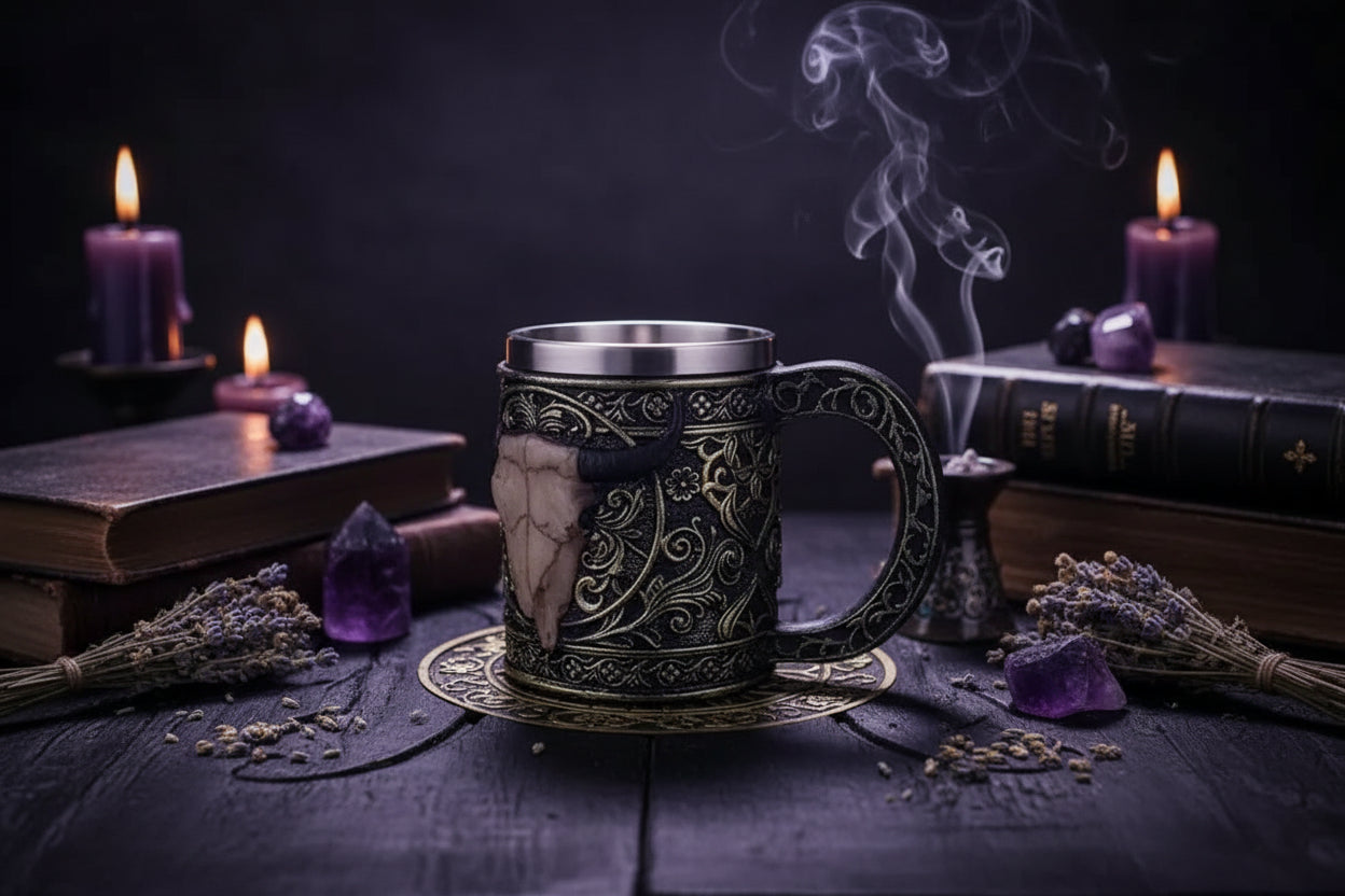 Skull Mug - Sorceress Sanctuary Black