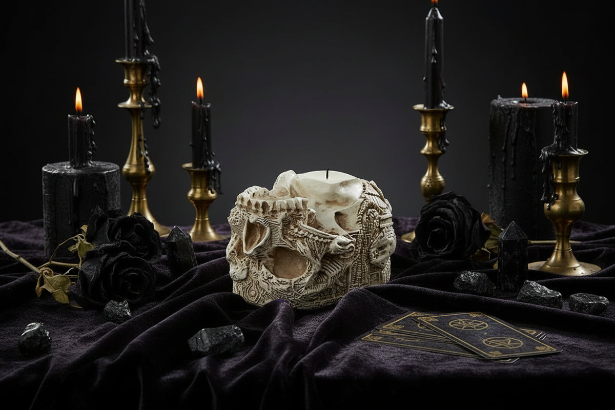 Skull Planter - Sorceress Sanctuary White