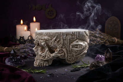 Skull Planter - Sorceress Sanctuary White