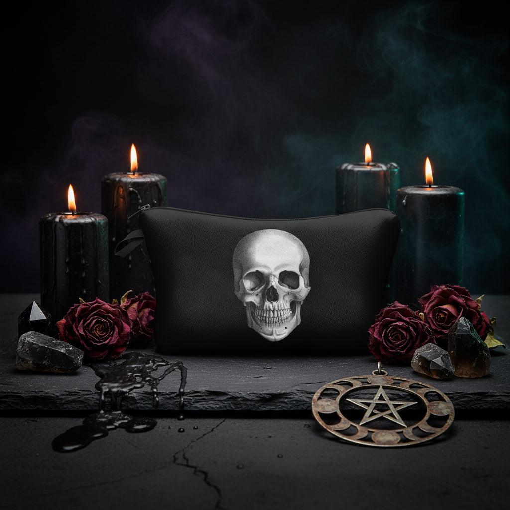 Makeup Bag for Women - Skull Design Storage Pouch Sorceress Sanctuary