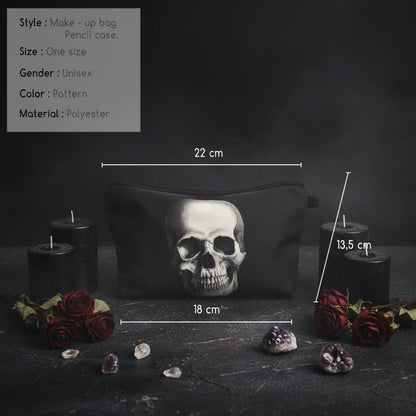 Makeup Bag for Women - Skull Design Storage Pouch Sorceress Sanctuary