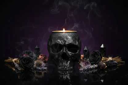 Skull Tears Candle Holder - Sorceress Sanctuary White-Black