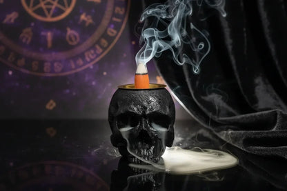 Skull Tears Candle Holder - Sorceress Sanctuary White-Black