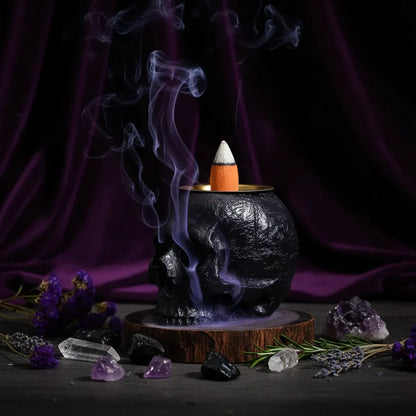 Skull Tears Candle Holder - Sorceress Sanctuary White-Black