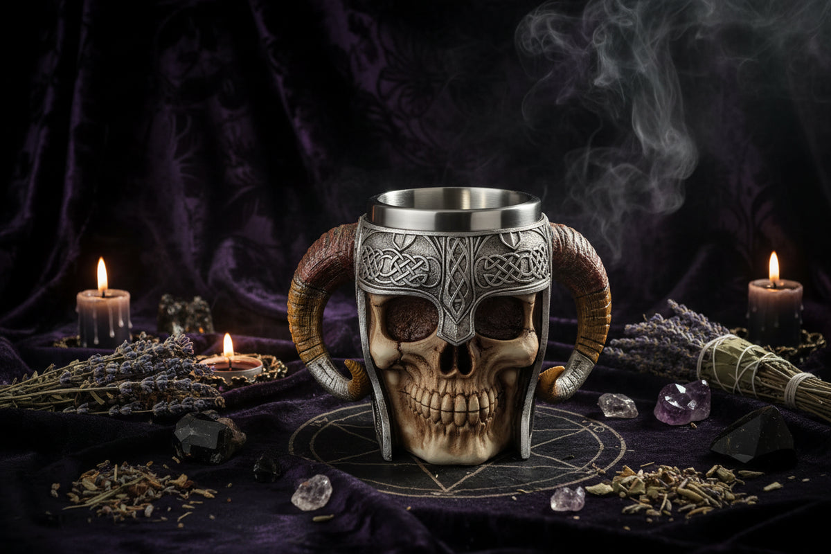 Skull Viking Mug - Sorceress Sanctuary 600ml
