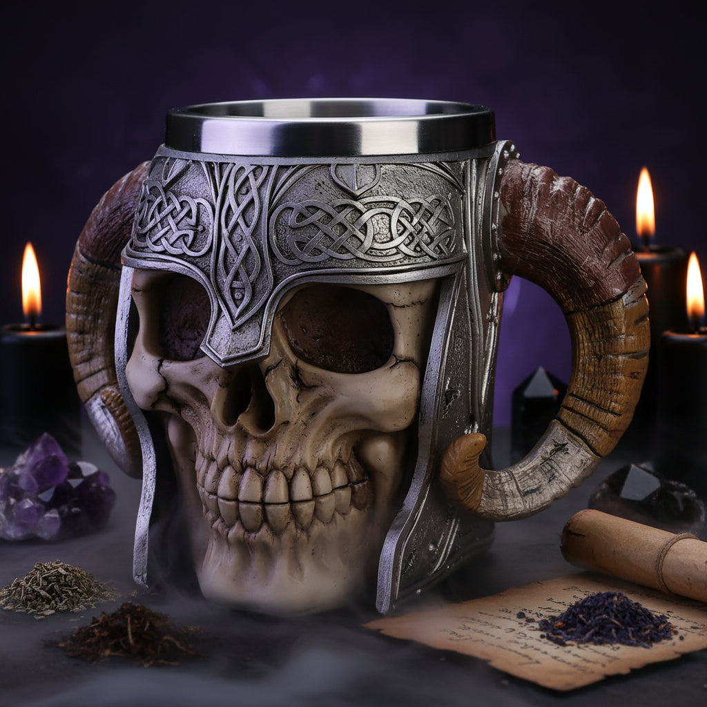 Skull Viking Mug - Sorceress Sanctuary 600ml