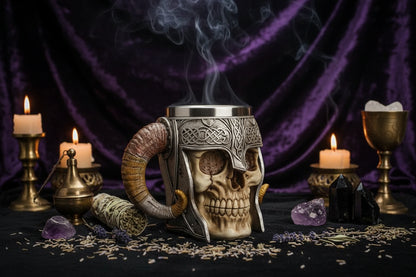 Skull Viking Mug - Sorceress Sanctuary 600ml