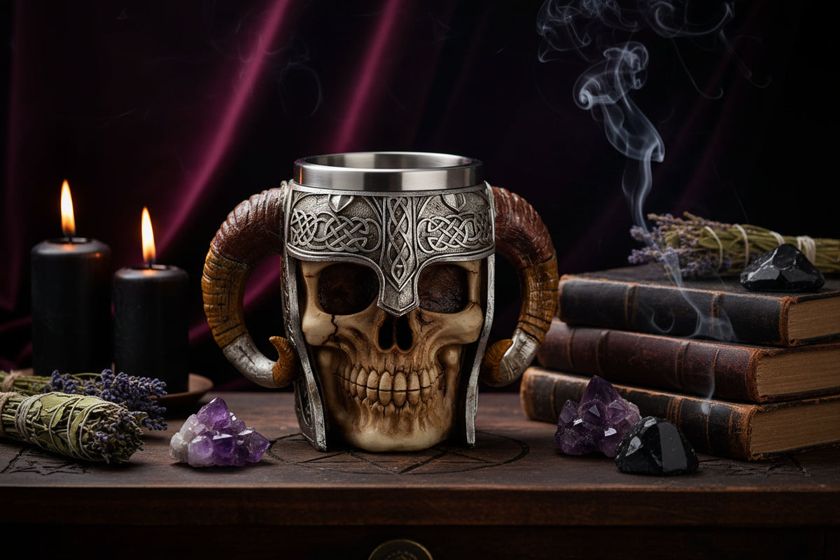 Skull Viking Mug - Sorceress Sanctuary 600ml
