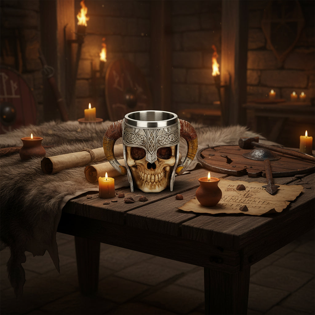 Skull Viking Mug - Sorceress Sanctuary 600ml