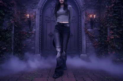 Smoke Wash Jeans - Sorceress Sanctuary Black / L-Black / M-Black / S