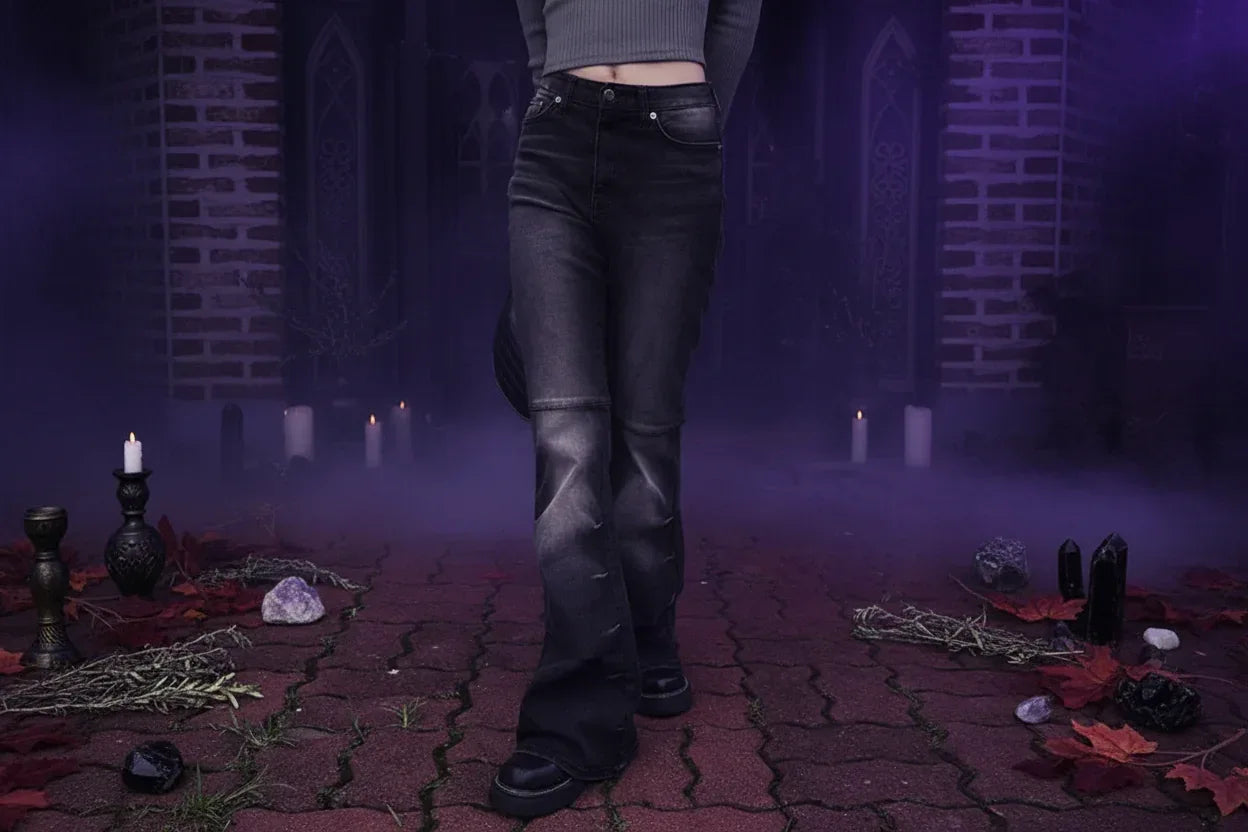 Smoke Wash Jeans - Sorceress Sanctuary Black / L-Black / M-Black / S
