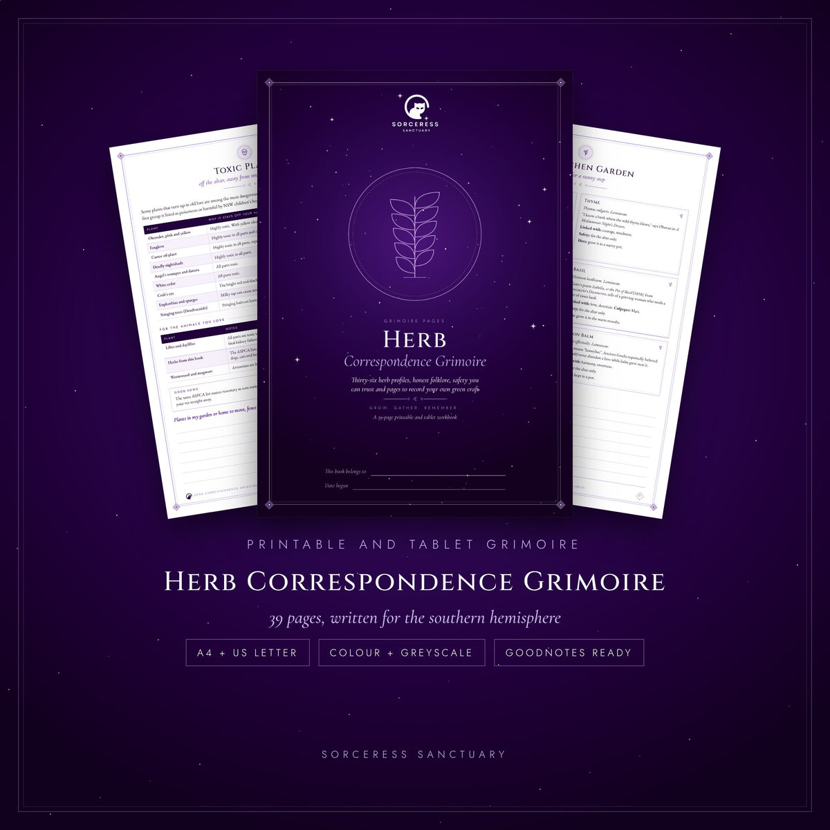 Herb Correspondence Grimoire