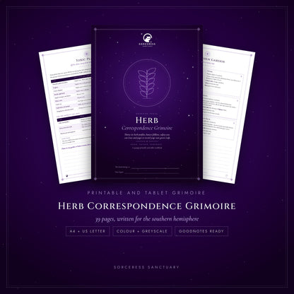 Herb Correspondence Grimoire