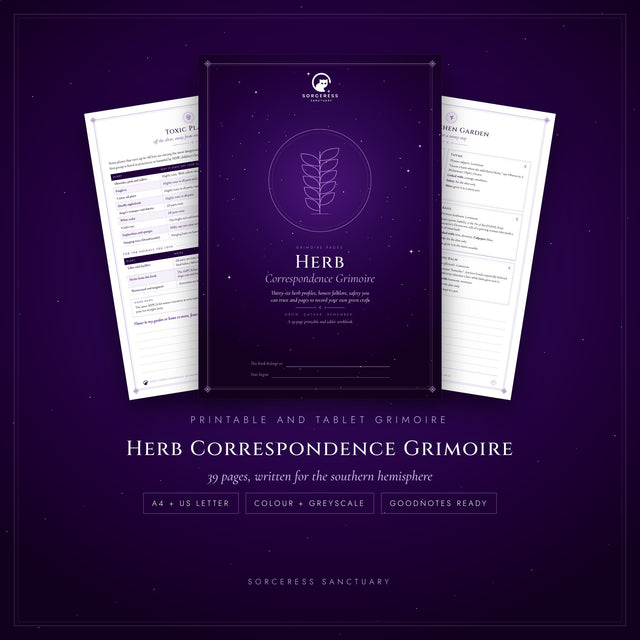 Herb Correspondence Grimoire