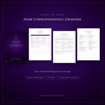 Herb Correspondence Grimoire