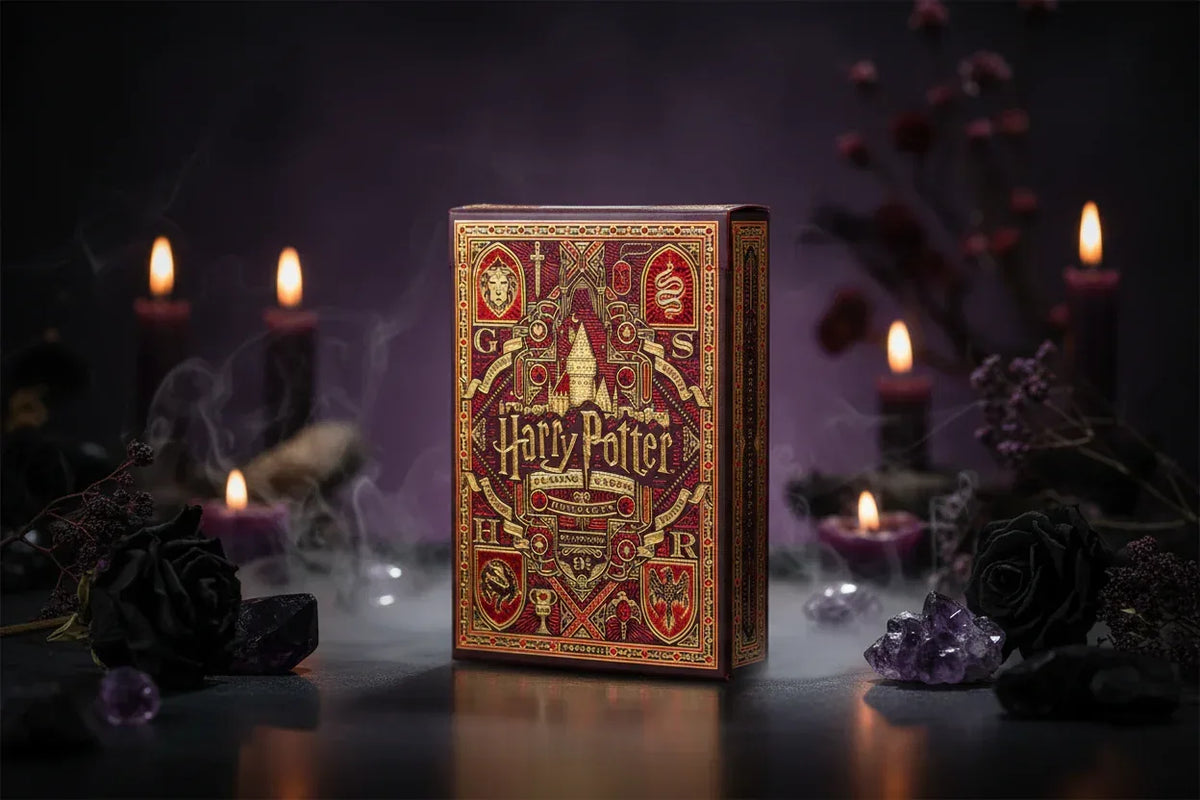 Spellcaster’s Playing Cards - Sorceress Sanctuary Red (Gryffindor)-Green (Slytherin)-Blue (Ravenclaw)-Yellow (Hufflepuff)