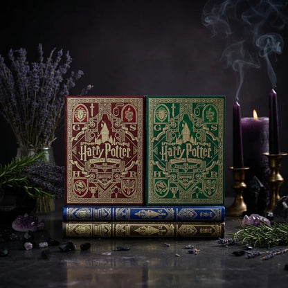 Spellcaster’s Playing Cards - Sorceress Sanctuary Red (Gryffindor)-Green (Slytherin)-Blue (Ravenclaw)-Yellow (Hufflepuff)