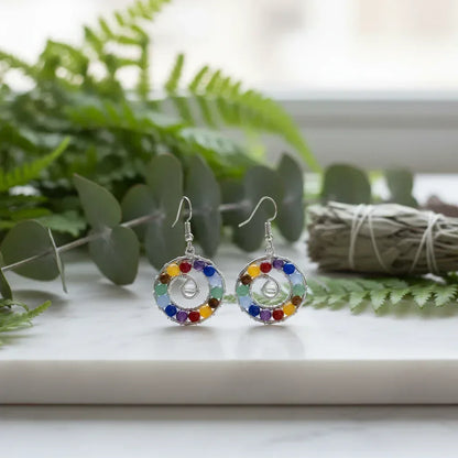 Spiral Chakra Earrings - Sorceress Sanctuary Earring