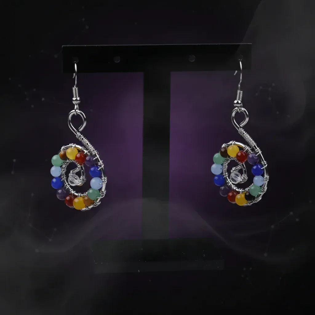 Spiral Chakra Earrings - Sorceress Sanctuary Earring