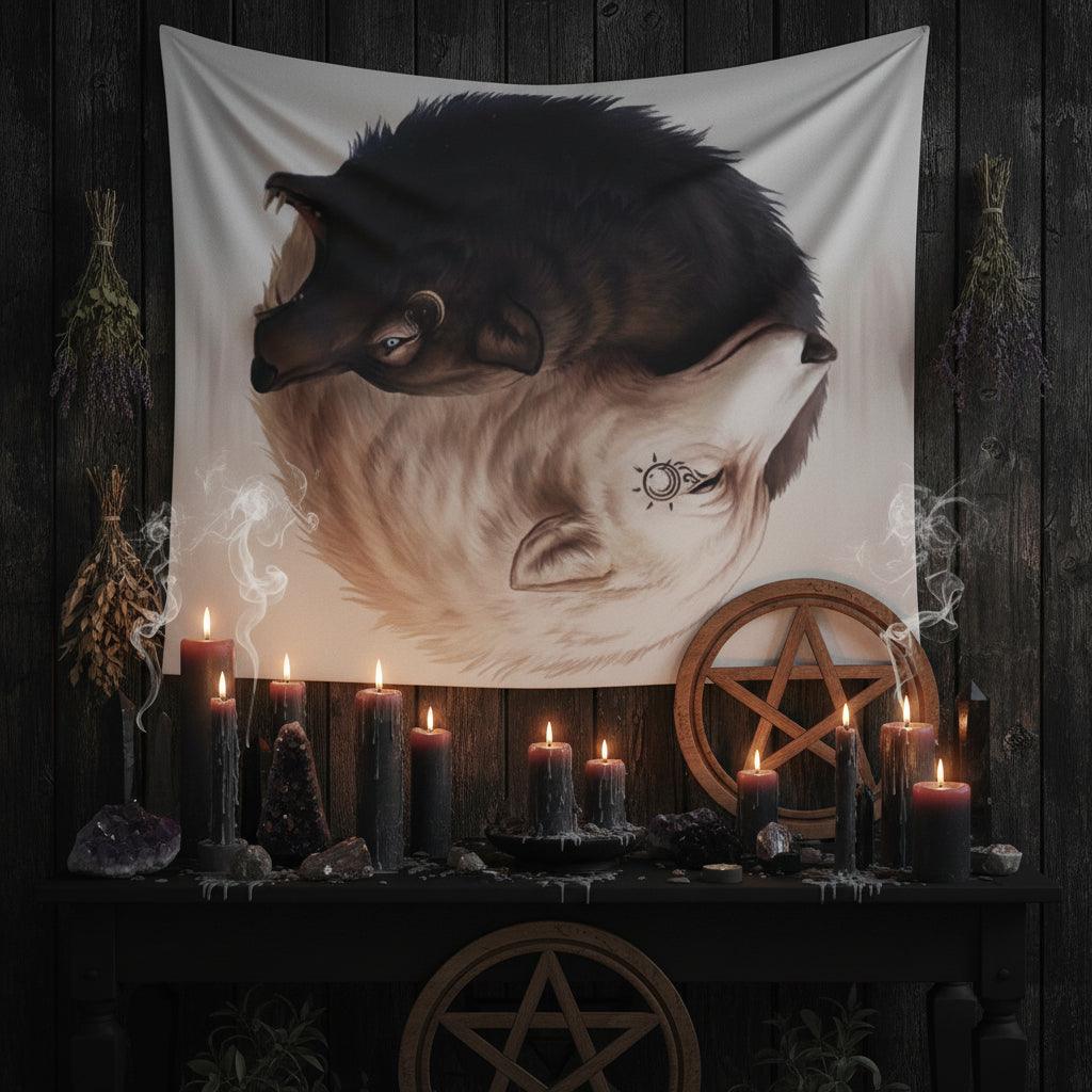 Spirit Wolf Tapestry Sorceress Sanctuary
