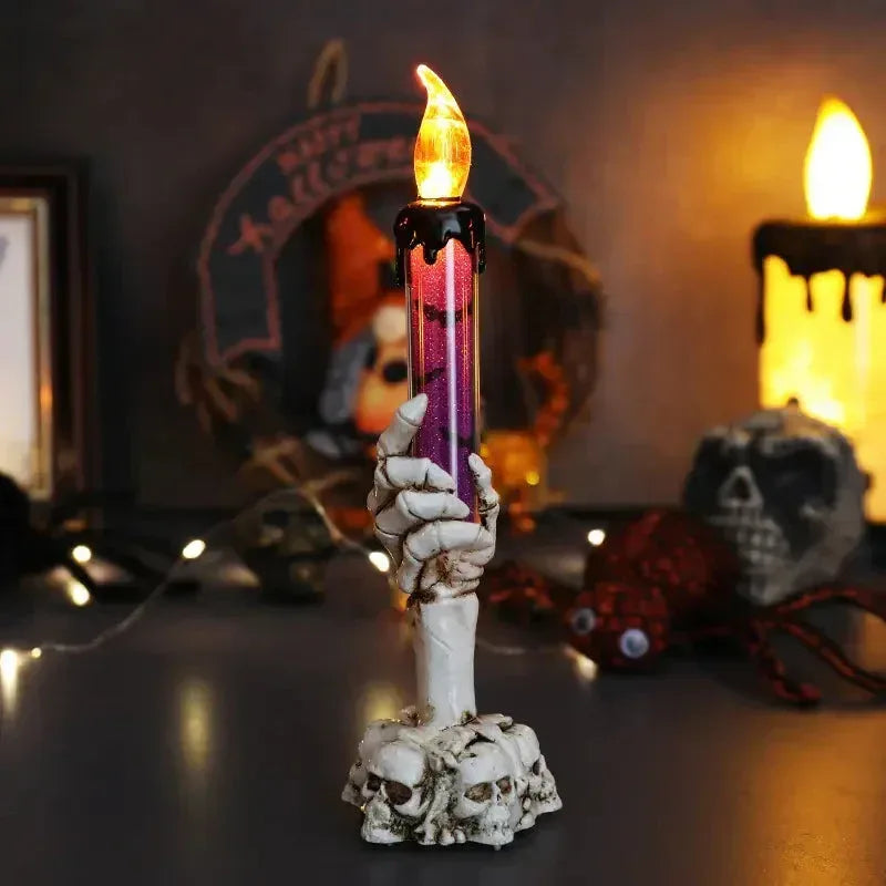 Spooky Candle Lamp - Sorceress Sanctuary Green-Orange-Purple