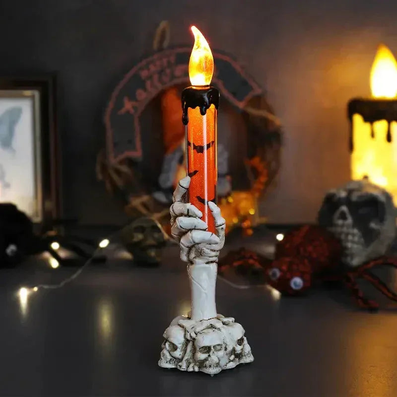 Spooky Candle Lamp - Sorceress Sanctuary Green-Orange-Purple