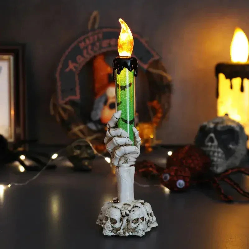 Spooky Candle Lamp - Sorceress Sanctuary Green-Orange-Purple
