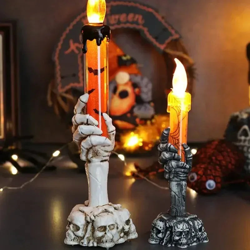 Spooky Candle Lamp - Sorceress Sanctuary Green-Orange-Purple