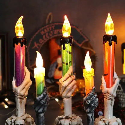 Spooky Candle Lamp - Sorceress Sanctuary Green-Orange-Purple