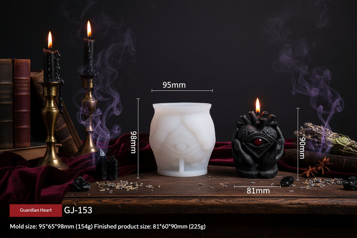 Spooky Candle Molds - Sorceress Sanctuary Guardians Heart-Mysterious Eye Guardian