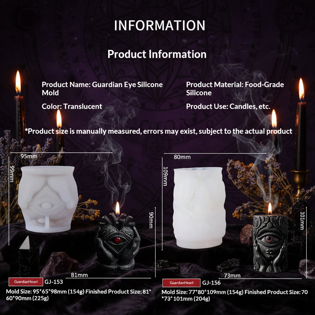 Spooky Candle Molds - Sorceress Sanctuary Guardians Heart-Mysterious Eye Guardian