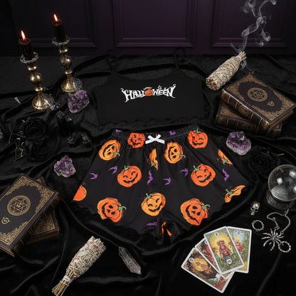 Spooky Pajama Set - Sorceress Sanctuary Halloween! / M-Purple Skeleton Hands / XL-Black Skeleton Hands / S-Black Skeleton Hands / M-Black Skeleton Hands / L