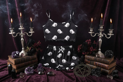 Spooky Pajama Set - Sorceress Sanctuary Halloween! / M-Purple Skeleton Hands / XL-Black Skeleton Hands / S-Black Skeleton Hands / M-Black Skeleton Hands / L