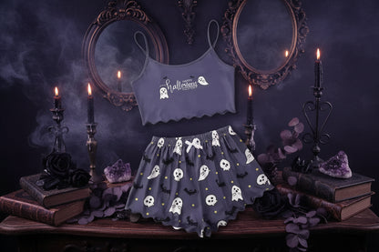 Spooky Pajama Set - Sorceress Sanctuary Halloween! / M-Purple Skeleton Hands / XL-Black Skeleton Hands / S-Black Skeleton Hands / M-Black Skeleton Hands / L