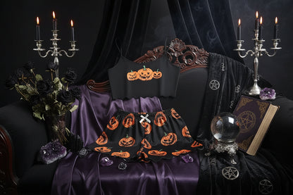 Spooky Pajama Set - Sorceress Sanctuary Halloween! / M-Purple Skeleton Hands / XL-Black Skeleton Hands / S-Black Skeleton Hands / M-Black Skeleton Hands / L