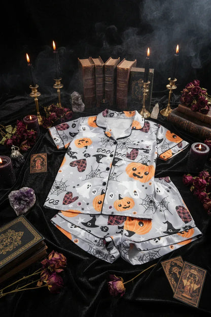 Spooky Pj Set - Sorceress Sanctuary Gray / XS-Gray / S-Gray / M-Gray / L-Gray / 3XL