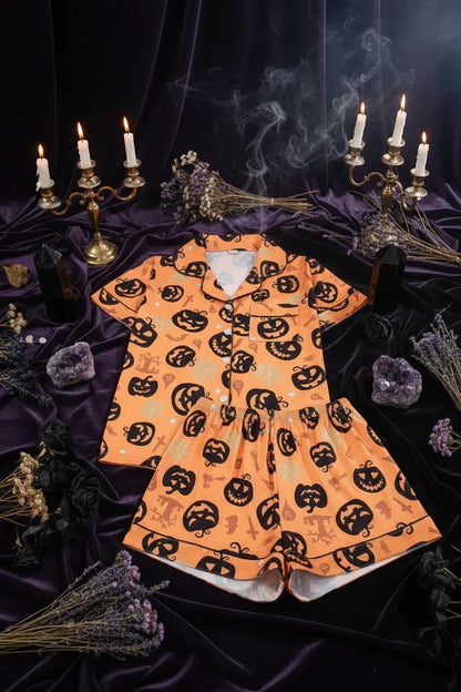 Spooky Pj Set - Sorceress Sanctuary Gray / XS-Gray / S-Gray / M-Gray / L-Gray / 3XL