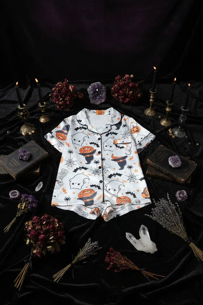 Spooky Pj Set - Sorceress Sanctuary Gray / XS-Gray / S-Gray / M-Gray / L-Gray / 3XL