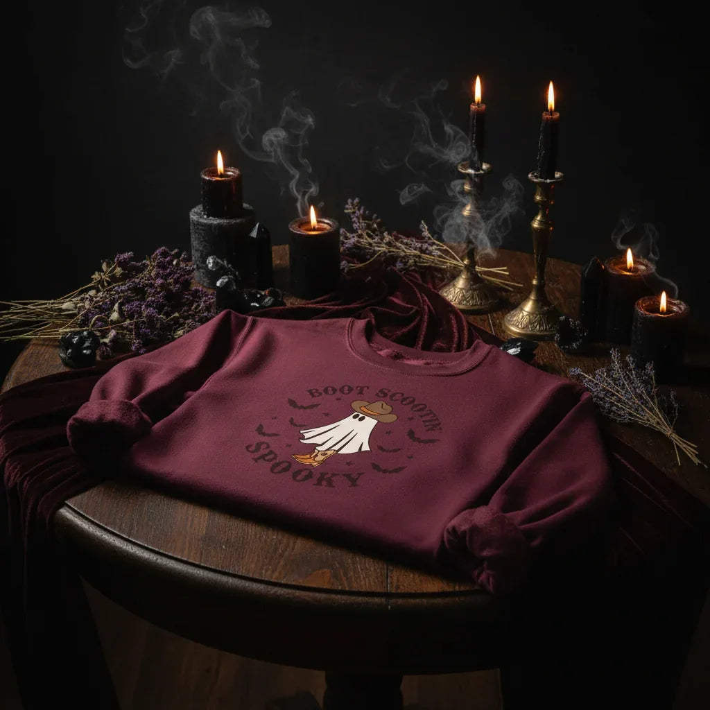 Spooky Sweatshirt - Sorceress Sanctuary Burgundy / XS-Burgundy / S-Burgundy / M-Burgundy / L-Burgundy / XL