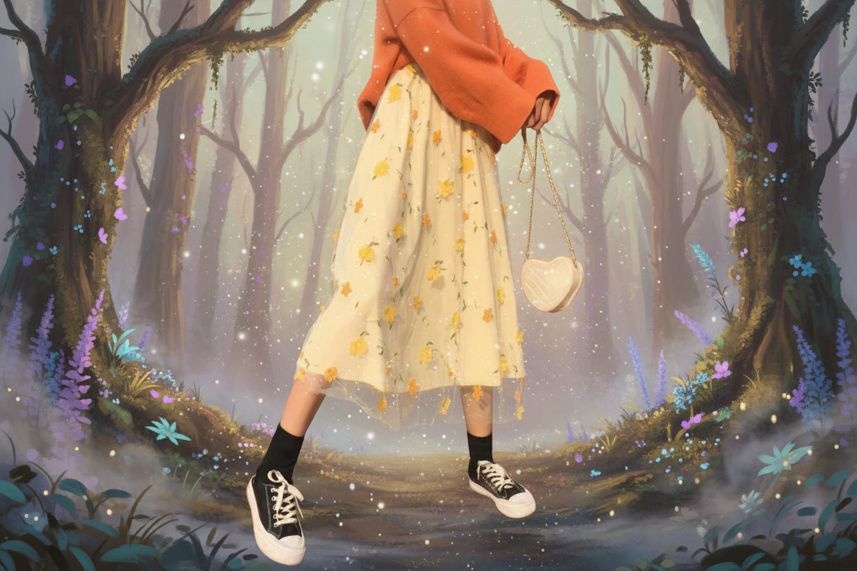 Spring Fairy Skirt - Sorceress Sanctuary Flower Skirt / Average Size
