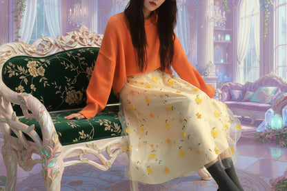 Spring Fairy Skirt - Sorceress Sanctuary Flower Skirt / Average Size