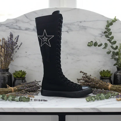 Star Gothic Boots - Sorceress Sanctuary White / 37-White / 38-White / 39-White / 40-White / 41