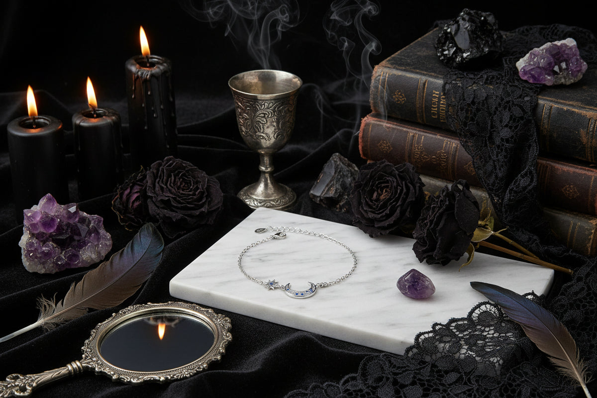 Star & Moon Bracelet - Sorceress Sanctuary Silver
