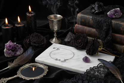 Star & Moon Bracelet - Sorceress Sanctuary Silver