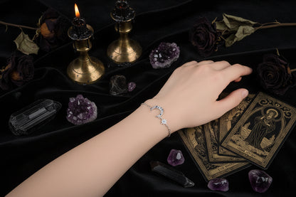 Star & Moon Bracelet - Sorceress Sanctuary Silver